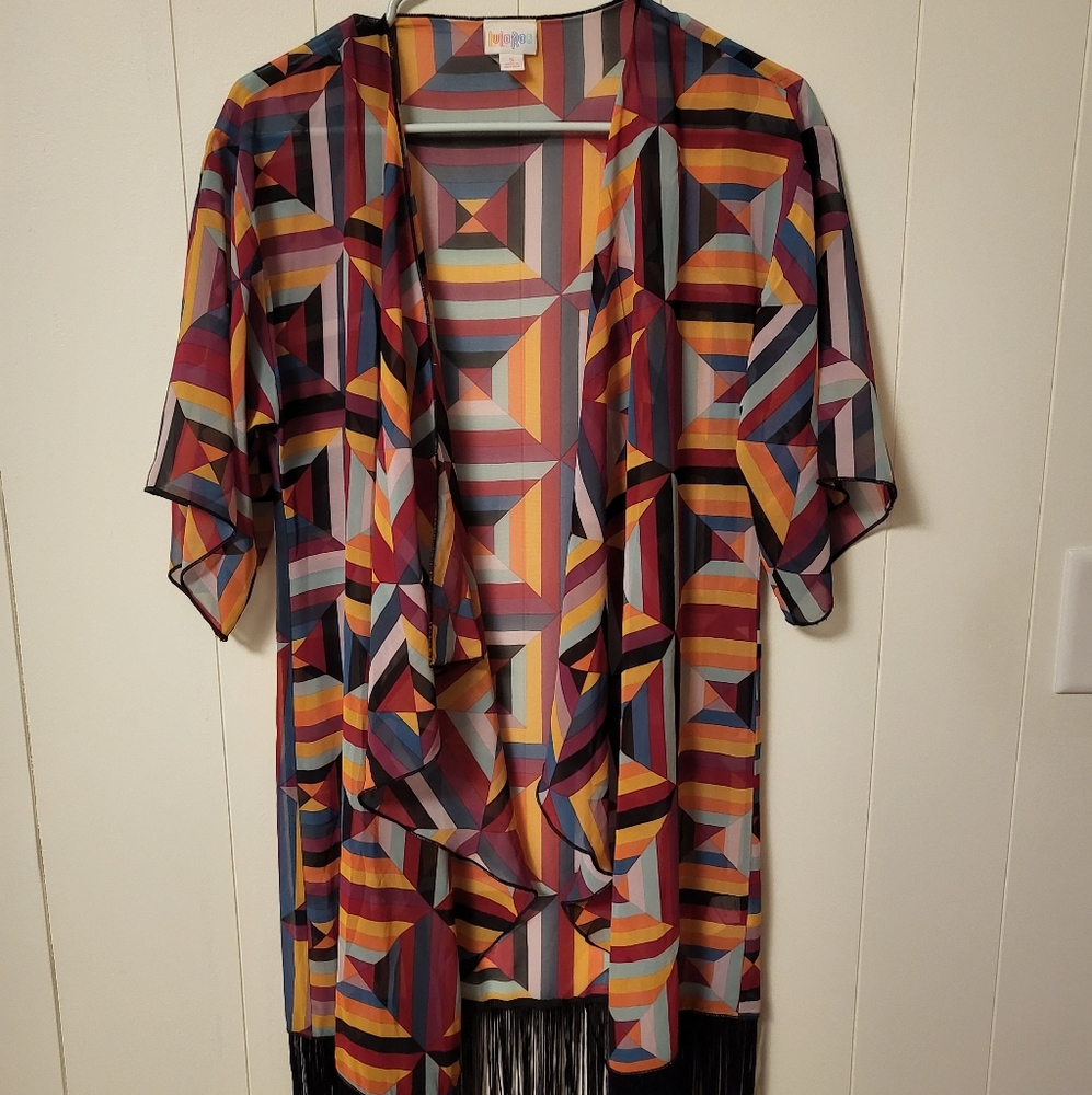 Lularoe abstract kimono coverup